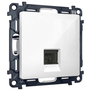 Розетка Ethernet RJ-45 и со шторками, без рамки Ambrella Volt ALFA MA112005 Розетка Ethernet RJ-45 и со шторками, без рамки Ambrella Volt ALFA MA112005