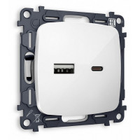 Розетка 2хUSB type A и C без рамки Ambrella Volt MO MO111010