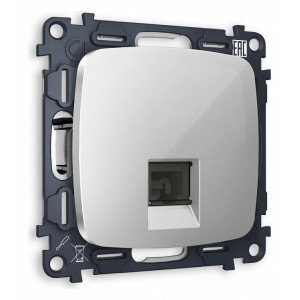 Розетка Ethernet RJ-45 и со шторками, без рамки Ambrella Volt Quant MO412010