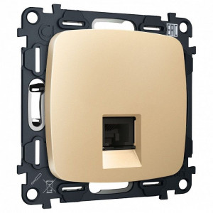 Розетка Ethernet RJ-45 и со шторками, без рамки Ambrella Volt OMEGA MO612005 Розетка Ethernet RJ-45 и со шторками, без рамки Ambrella Volt OMEGA MO612005