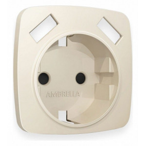 Накладка для розетки с заземлением и со шторками и 2хUSB type A Ambrella Volt Quant OP3290 Накладка для розетки с заземлением и со шторками и 2хUSB type A Ambrella Volt Quant OP3290