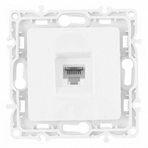 Розетка телефонная RJ-11 без рамки Arte Milano am-217 217.51-1.white
