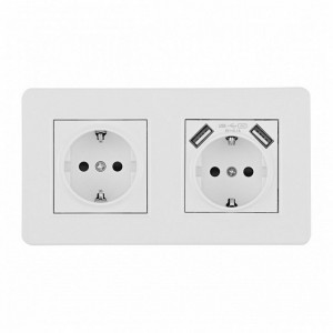 Розетка с заземлением и со шторкой и 2хUSB Arte Milano SET16-2 SET16-2-47-1-40-1 white Розетка с заземлением и со шторкой и 2хUSB Arte Milano SET16-2 SET16-2-47-1-40-1 white