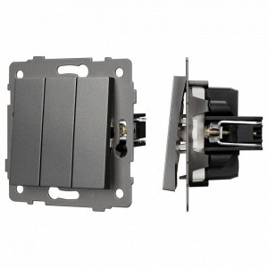 Выключатель трехклавишный без рамки Arlight SWT 049898