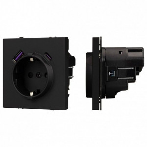 Розетка с заземлением и 2хUSB type A, без рамки Arlight SCT 054285 Розетка с заземлением и 2хUSB type A, без рамки Arlight SCT 054285