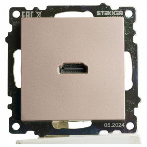 Розетка HDMI без рамки Stekker Катрин 50063 Розетка HDMI без рамки Stekker Катрин 50063