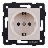Розетка с заземлением, без рамки Kollinger  REA-002CM