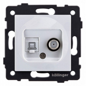 ТВ-розетка и SAT-розетка оконечная без рамки Kollinger REA-022WH ТВ-розетка и SAT-розетка оконечная без рамки Kollinger REA-022WH