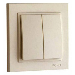 Выключатель двухклавишный Mono Electric Despina 102-170025-102 Выключатель двухклавишный Mono Electric Despina 102-170025-102