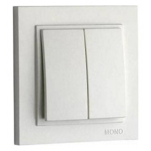 Выключатель двухклавишный Mono Electric Despina 102-252525-102 Выключатель двухклавишный Mono Electric Despina 102-252525-102