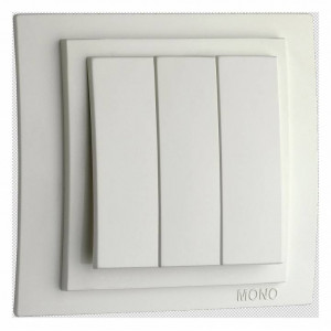 Выключатель трехклавишный без рамки Mono Electric Larissa 103-191922-114 Выключатель трехклавишный без рамки Mono Electric Larissa 103-191922-114