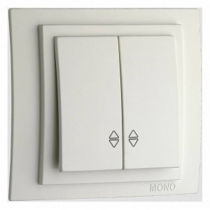 Выключатель проходной двухклавишный Mono Electric Larissa 103-191923-111 Выключатель проходной двухклавишный Mono Electric Larissa 103-191923-111