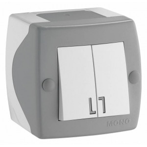 Выключатель двухклавишный Mono Electric Octans IP20 104-020001-102 Выключатель двухклавишный Mono Electric Octans IP20 104-020001-102