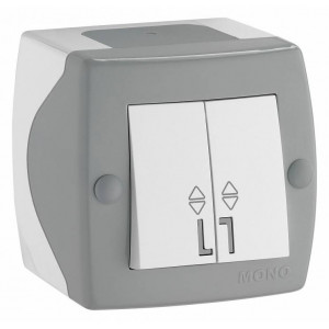 Выключатель проходной двухклавишный Mono Electric Octans IP20 104-020001-111 Выключатель проходной двухклавишный Mono Electric Octans IP20 104-020001-111