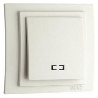Выключатель одноклавишный с подсветкой без рамки Mono Electric Despina / Larissa 500-000125-101