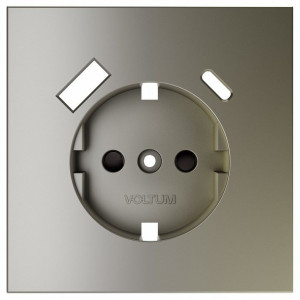 Накладка для розетки с заземлением, шторками и 2xUSB Type-A/C Voltum S70 VLS001004