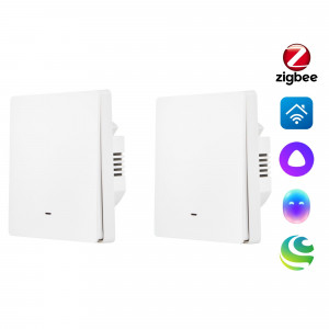 Комплект из двух умных одноклавишных выключателей HOMMYN Zigbee 2SWZBNN01W Комплект из двух умных одноклавишных выключателей HOMMYN Zigbee 2SWZBNN01W