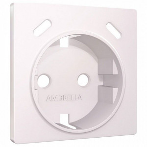 Накладка для розетки с заземлением и со шторками и 2хUSB type С Ambrella Volt ALFA AP2105