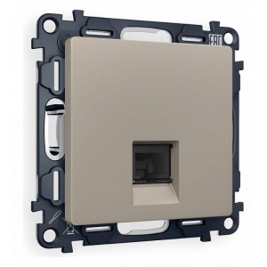 Розетка Ethernet RJ-45 и со шторками, без рамки Ambrella Volt Quant MA372010