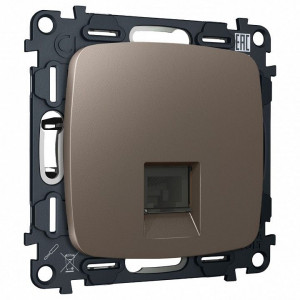 Розетка Ethernet RJ-45 и со шторками, без рамки Ambrella Volt OMEGA MO642005 Розетка Ethernet RJ-45 и со шторками, без рамки Ambrella Volt OMEGA MO642005