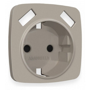 Накладка для розетки с заземлением и со шторками и 2хUSB type A Ambrella Volt Quant OP3690 Накладка для розетки с заземлением и со шторками и 2хUSB type A Ambrella Volt Quant OP3690