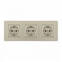 Розетка с заземлением и со шторкой Arte Milano SET16-3 SET16-3-40-1x3 shampan