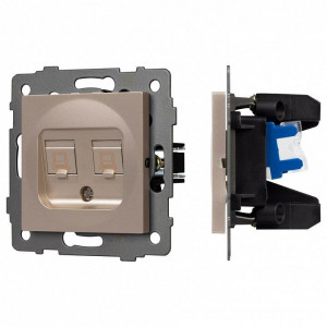 Розетка двойная RJ-12 и Ethernet RJ-45, без рамки Arlight SCT 049850 Розетка двойная RJ-12 и Ethernet RJ-45, без рамки Arlight SCT 049850