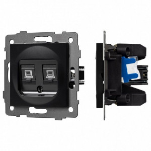 Розетка двойная RJ-12 и Ethernet RJ-45, без рамки Arlight SCT 049853 Розетка двойная RJ-12 и Ethernet RJ-45, без рамки Arlight SCT 049853