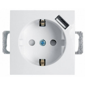 Розетка с заземлением и с шторками и USB, без рамки Stekker PST16-9111 39318 Розетка с заземлением и с шторками и USB, без рамки Stekker PST16-9111 39318