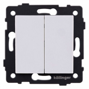 Выключатель двухклавишный без рамки Kollinger REA-S-011WH Выключатель двухклавишный без рамки Kollinger REA-S-011WH