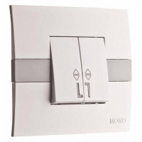 Выключатель проходной двухклавишный Mono Electric Eсо 101-010101-111