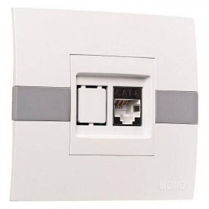 Розетка Ethernet RJ-45 Mono Electric Eсо 101-010104-125 Розетка Ethernet RJ-45 Mono Electric Eсо 101-010104-125