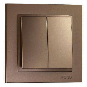 Выключатель двухклавишный Mono Electric Despina 102-232325-102 Выключатель двухклавишный Mono Electric Despina 102-232325-102