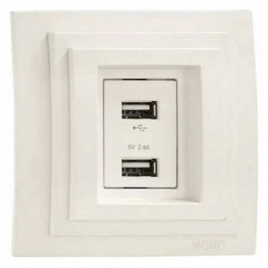 Розетка USB Mono Electric Larissa 103-171705-178 Розетка USB Mono Electric Larissa 103-171705-178