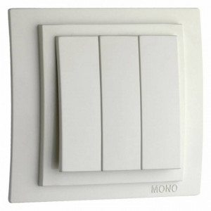 Выключатель трехклавишный без рамки Mono Electric Despina / Larissa 500-001922-114 Выключатель трехклавишный без рамки Mono Electric Despina / Larissa 500-001922-114