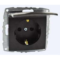 Розетка с заземлением с крышкой, без рамки Mono Electric Despina / Larissa 500-002021-118