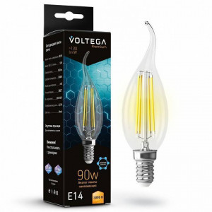 Лампа светодиодная Voltega Candle wind 9W Graphene E14 6Вт 3000K 7220