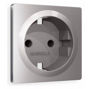Накладка для розетки с заземлением и со шторками Ambrella Volt Quant AP5070 Накладка для розетки с заземлением и со шторками Ambrella Volt Quant AP5070