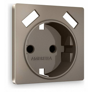 Накладка для розетки с заземлением и со шторками и 2хUSB type A Ambrella Volt Quant AP6390 Накладка для розетки с заземлением и со шторками и 2хUSB type A Ambrella Volt Quant AP6390