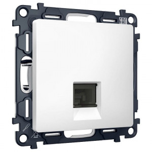 Розетка Ethernet RJ-45 и со шторками, без рамки Ambrella Volt ALFA MA132005 Розетка Ethernet RJ-45 и со шторками, без рамки Ambrella Volt ALFA MA132005