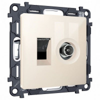 ТВ-розетка и розетка Ethernet RJ-45 без рамки Ambrella Volt MA MA312510