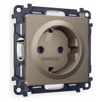 Розетка с заземлением, без рамки Ambrella Volt Quant MA636010