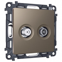 ТВ-розетка и SAT-розетка оконечная без рамки Ambrella Volt ALFA MA643310