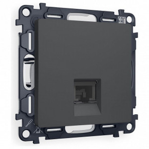 Розетка Ethernet RJ-45 и со шторками, без рамки Ambrella Volt ALFA MA912005 Розетка Ethernet RJ-45 и со шторками, без рамки Ambrella Volt ALFA MA912005