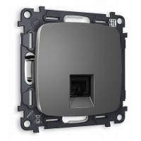 Розетка телефонная RJ-11 со штрокой, без рамки Ambrella Volt Quant MO662030