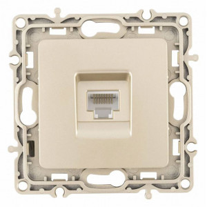 Розетка Ethernet RJ-45 без рамки Arte Milano am-217 217.45-1.shampan Розетка Ethernet RJ-45 без рамки Arte Milano am-217 217.45-1.shampan
