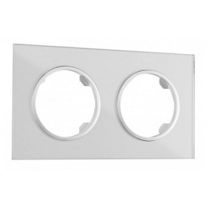 Рамка на 2 поста Arte Milano am-502.01 502.01-2.silver Рамка на 2 поста Arte Milano am-502.01 502.01-2.silver