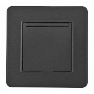 Розетка с заземлением и шторкой, с крышкой Arte Milano SET16-1 SET16-1-41-1 black Розетка с заземлением и шторкой, с крышкой Arte Milano SET16-1 SET16-1-41-1 black