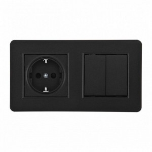 Блок с выключателями двухклавишными Arte Milano SET16-2 SET16-2-40-1-30-2 black