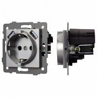 Розетка с заземлением и 2хUSB type A, без рамки Arlight SCT 049820